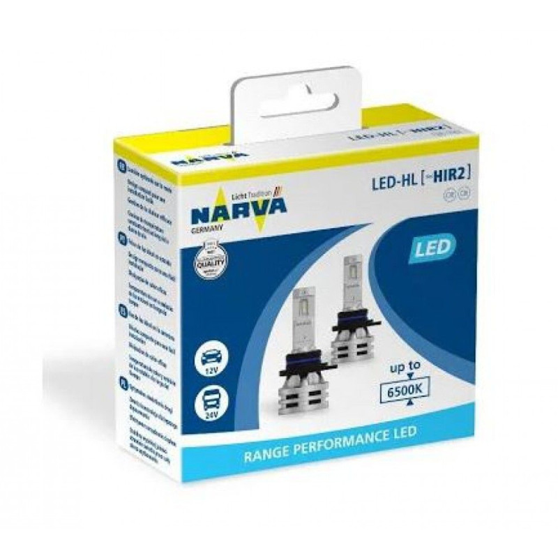 Світлодіодні лампи Narva 18044 HIR2 12/24v 6500K X2 24W RPL Range Performance (2 шт)