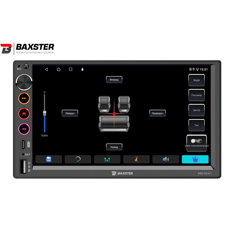 Мультимедіа 2-DIN Baxster BMS-B2301 Android 10 2/32