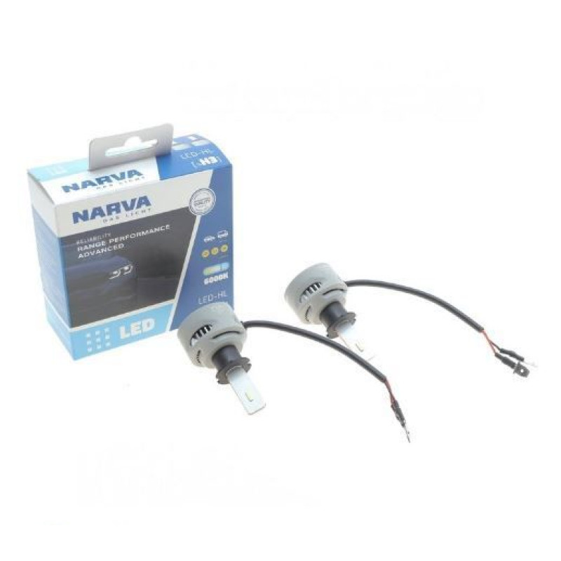 Комплект світлодіодних ламп NARVA H3 Range Power Advanced +100% 6000K 12/24V (181828100)