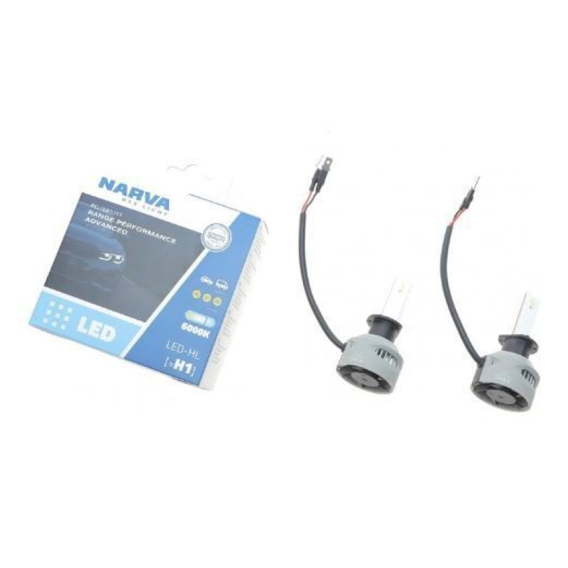 Комплект світлодіодних ламп NARVA H1 Range Power Advanced +100% 6000K 12/24V (181818100)
