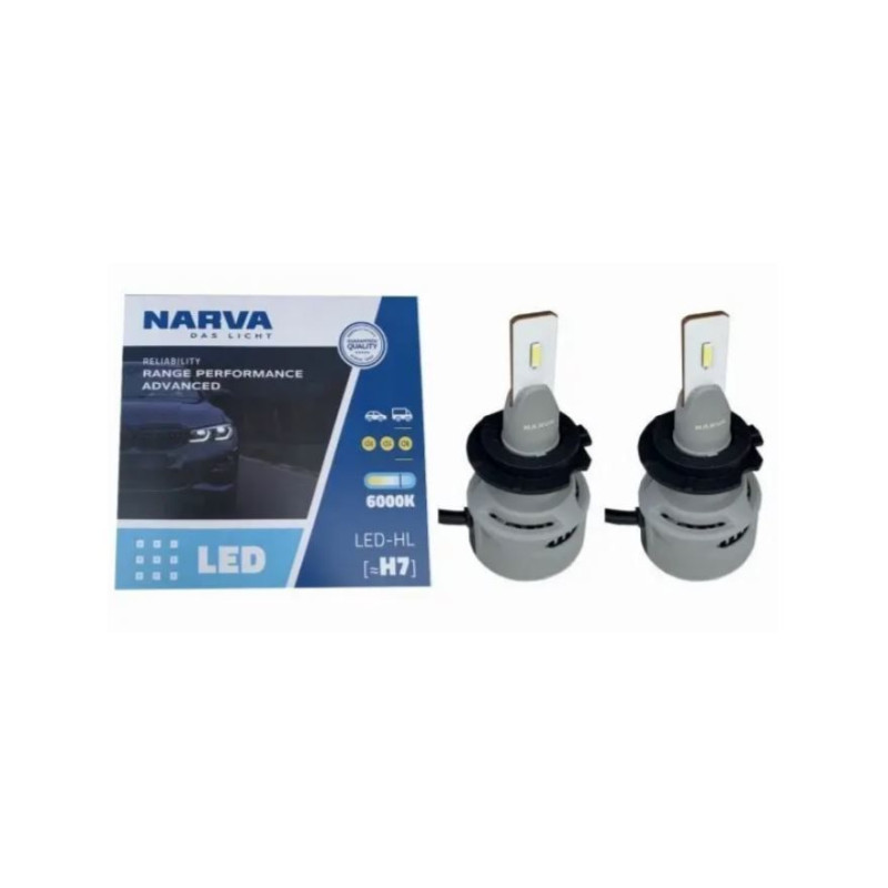 Комплект світлодіодних ламп NARVA H7 Range Power Advanced +100% 6000K 12/24V (181838100)
