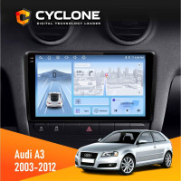 Штатна магнітола Audi A3 2003-2012 Cyclone C9-012 4x64, DSP, 4G