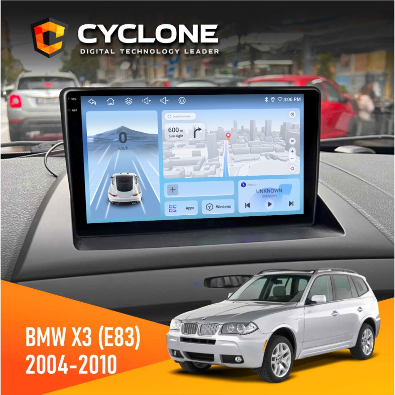 Штатна магнітола BMW X3 (E83) 2004-2010 Cyclone C9-012 4x64, DSP, 4G