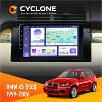 Штатна магнітола BMW X5 (E53) 1999-2006 Радіо модуль Cyclone C9-011 4x64, DSP
