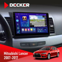 Штатна магнітола Mitsubishi Lancer X 2007-2017 AMP Rockford Decker D10-009 4x64, DSP, 4G, 2k