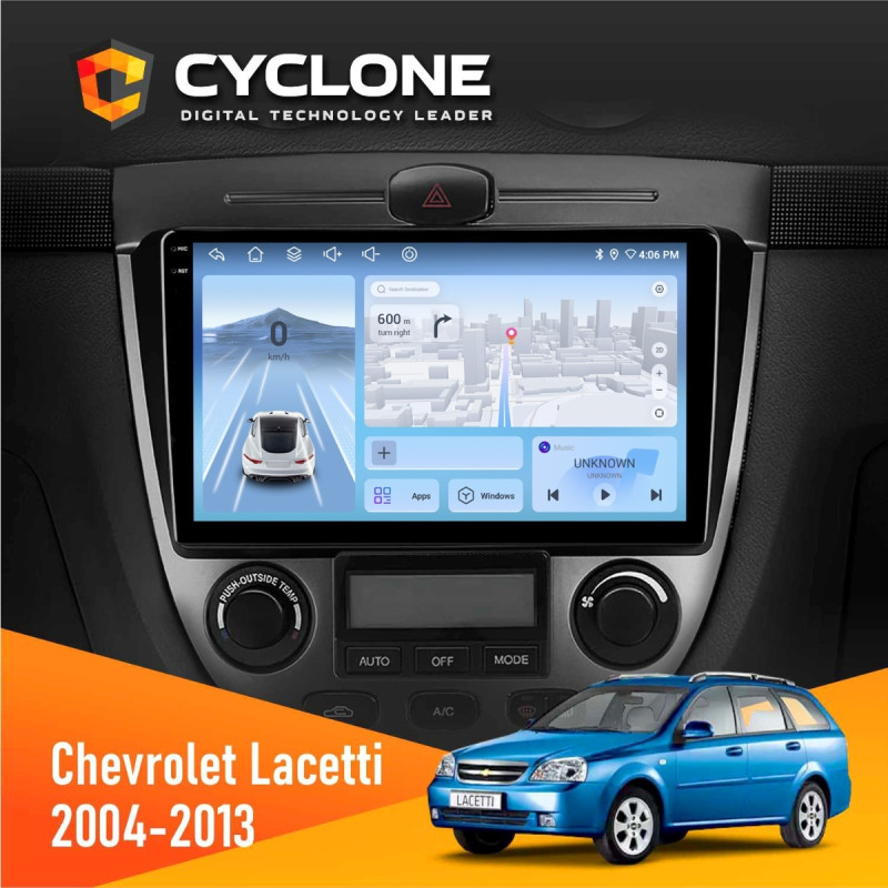 Штатна магнітола Chevrolet Lacetti 2004-2013 Climate Cyclone C9-012 4x64, DSP, 4G