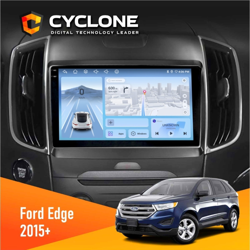 Штатна магнітола Ford Edge 2015+ Cyclone C9-012 4x64, DSP, 4G