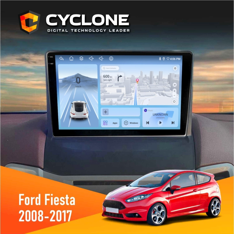 Штатна магнітола Ford Fiesta 2008-2017 Cyclone C9-012 4x64, DSP, 4G