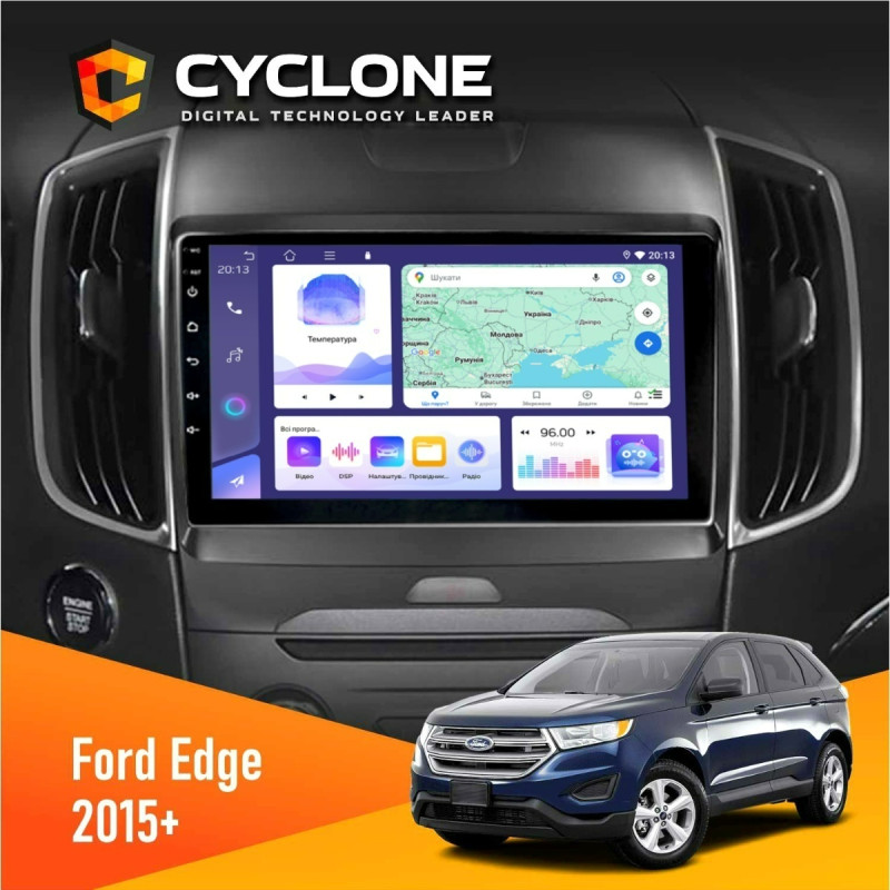 Штатна магнітола Ford Edge 2015+ Cyclone C9-011 4x64 DSP