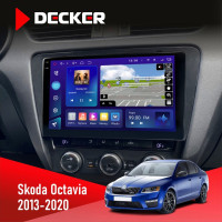 Штатна магнітола Skoda Octavia A7 2013-2020 Decker D10-009 4x64, DSP, 4G, 2k