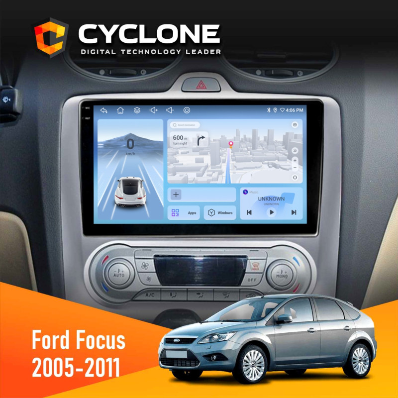 Штатна магнітола Ford Focus 2 2005-2011 Climate Cyclone C9-012 4x64, DSP, 4G