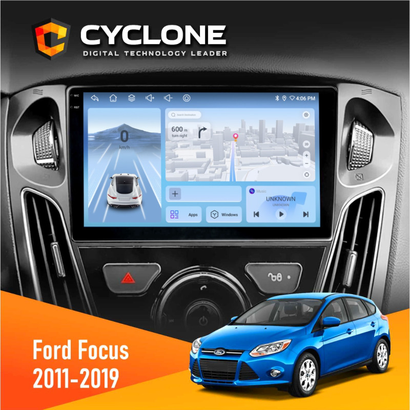 Штатна магнітола Ford Focus 2011-2019 Cyclone C9-012 4x64, DSP, 4G