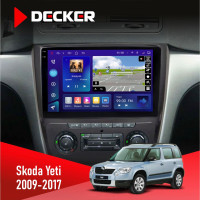 Штатна магнітола Skoda Yeti 2009-2017 Decker D10-009 4x64, DSP, 4G, 2k