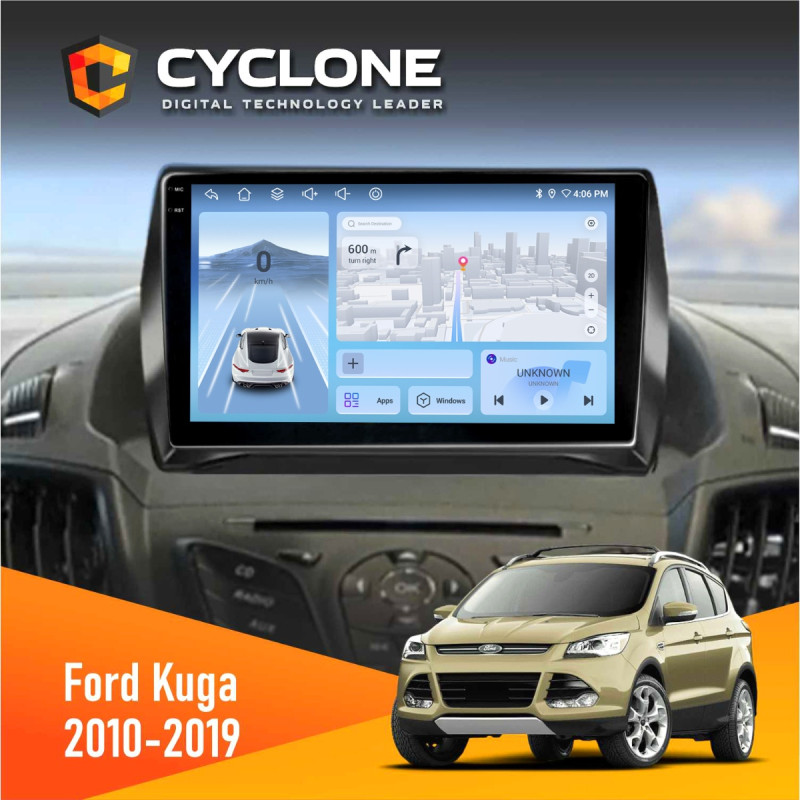 Штатна магнітола Ford Kuga 2013-2019 Cyclone C9-012 4x64, DSP, 4G