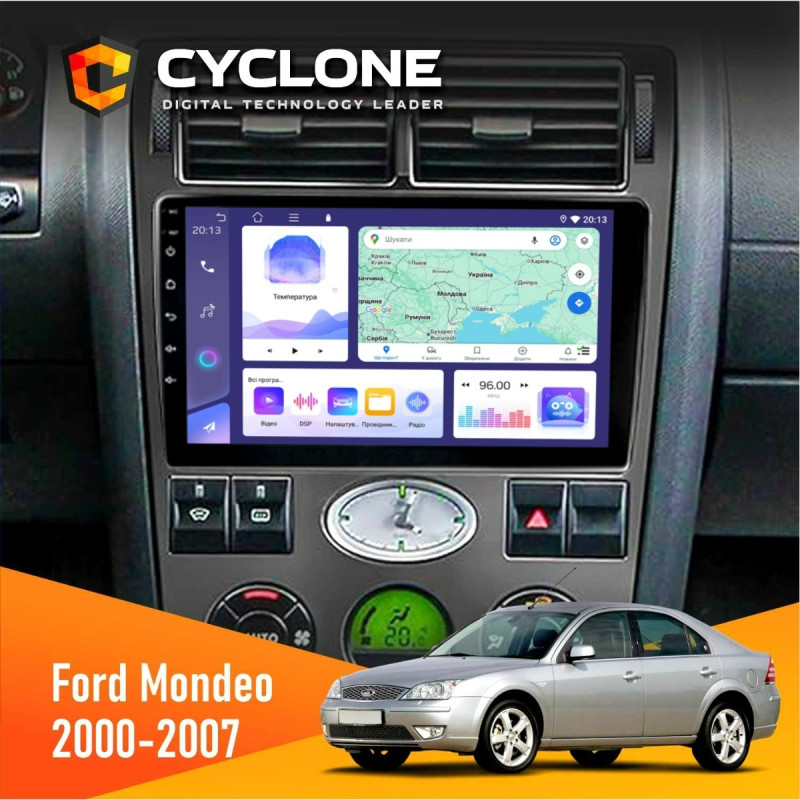 Штатна магнітола Ford Mondeo 2000-2007 Cyclone C9-011 4x64, DSP