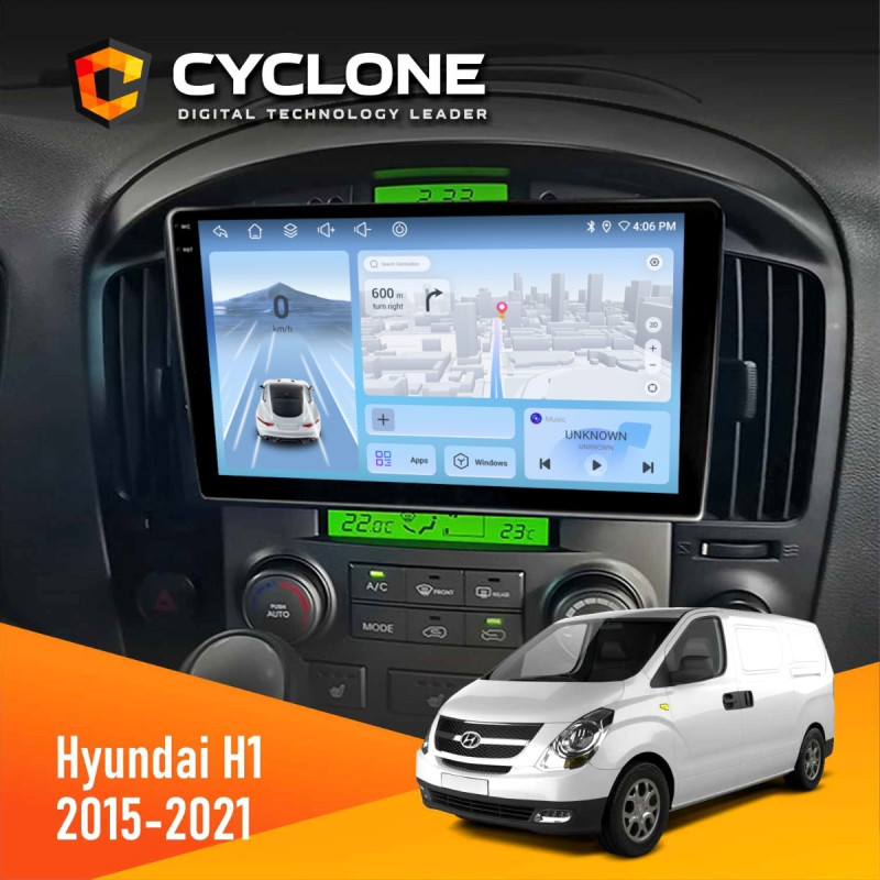 Штатна магнітола Hyundai H-1 2015-2021 Cyclone C9-012 4x64, DSP, 4G