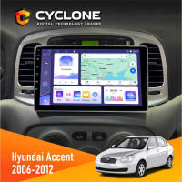 Штатна магнітола Hyundai Accent 2006-2012 Cyclone C9-011 4x64, DSP