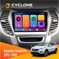 Штатна магнітола Hyundai Santa Fe 2012-2018 CAN Cyclone C9-001 2x32 CPL