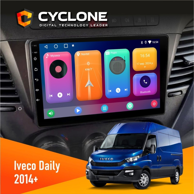 Штатна магнітола Iveco Daily 2014+ Cyclone C9-001 2x32 CPL