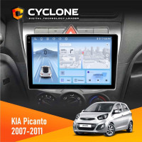 Штатна магнітола KIA Picanto 2007-2011 Cyclone C9-012 4x64, DSP, 4G