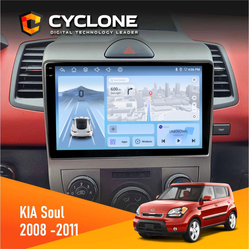 Штатна магнітола Kia Soul (AM) 2008-2011 Cyclone C9-012 4x64, DSP, 4G