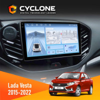 Штатна магнітола Lada Vesta 2015-2022 Cyclone C9-012 4x64, DSP, 4G