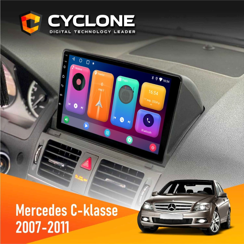 Штатна магнітола Mercedes-Benz C-Class (W204) 2007-2011 Cyclone C9-001 2x32 CPL