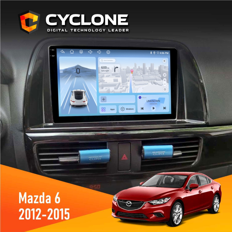 Штатна магнітола Mazda 6 2012-2015 Cyclone C9-012 4x64, DSP, 4G