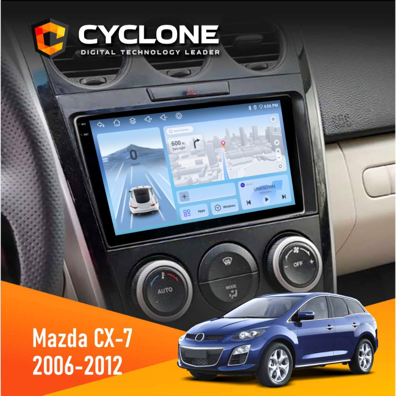 Штатна магнітола Mazda CX-7 2006-2012 Cyclone C9-012 4x64, DSP, 4G