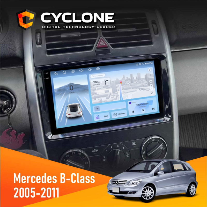 Штатна магнітола Mercedes-Benz B-Class (W245) 2005-2011 AMP Cyclone C9-012 4x64, DSP, 4G