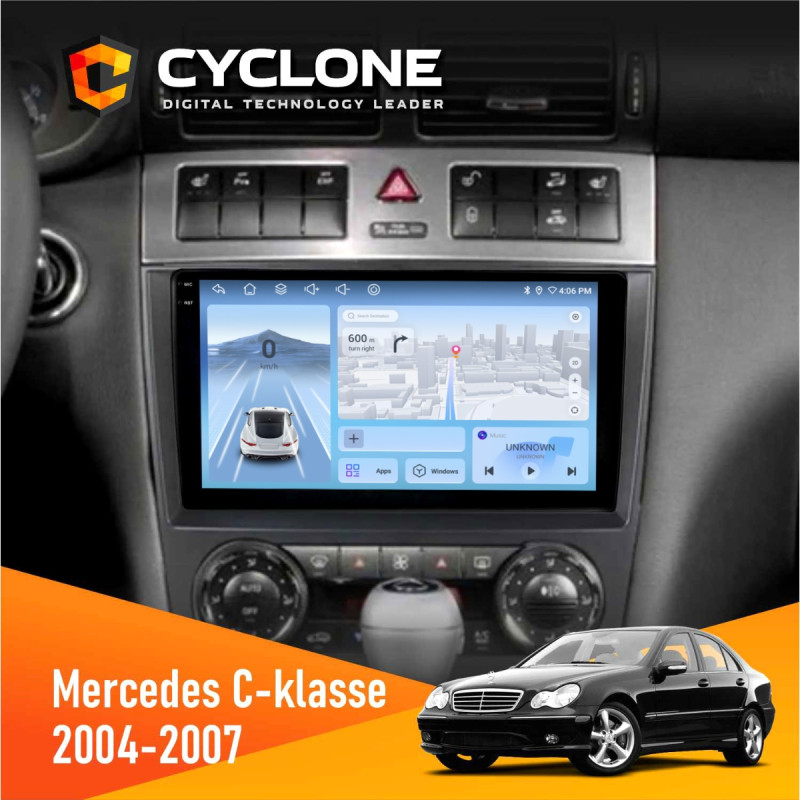 Штатна магнітола Mercedes-Benz C-Class (W203) 2004-2007 Cyclone C9-012 4x64, DSP, 4G