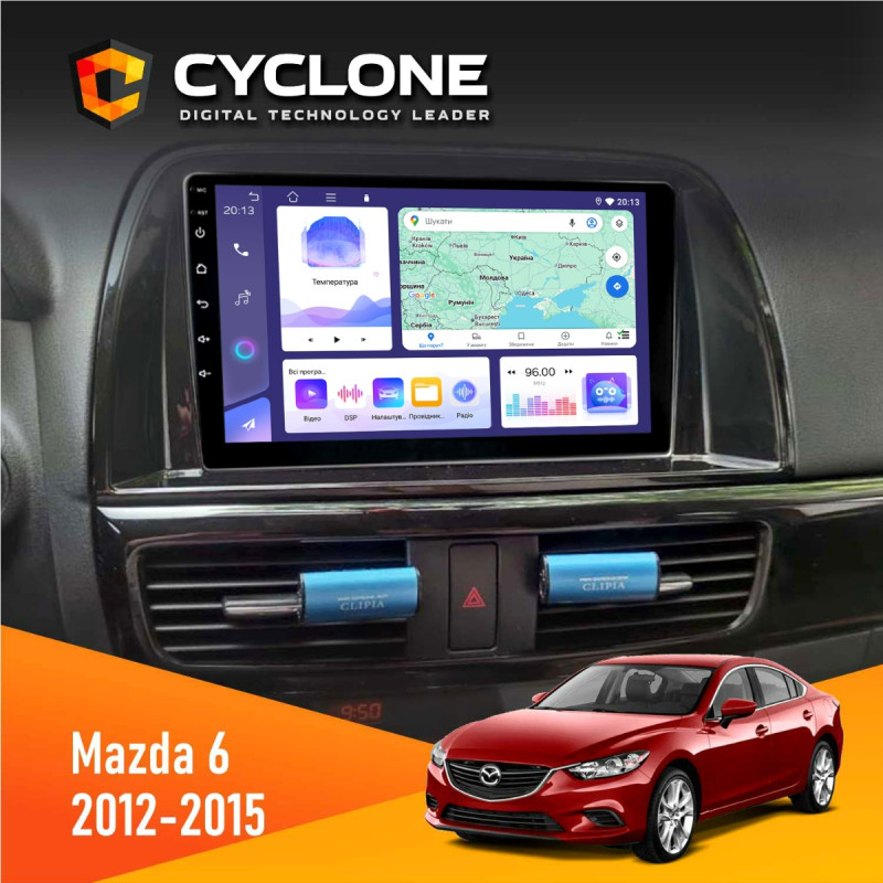 Штатна магнітола Mazda 6 2012-2015 Cyclone C9-011 4x64, DSP