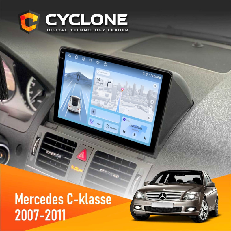 Штатна магнітола Mercedes-Benz C-Class (W204) 2007-2011 Cyclone C9-012 4x64, DSP, 4G