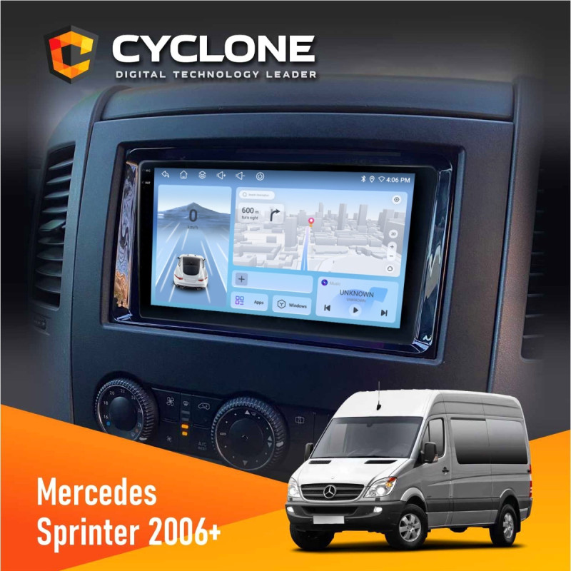 Штатна магнітола Mercedes-Benz Sprinter (W906) 2006+ Cyclone C9-012 4x64, DSP, 4G
