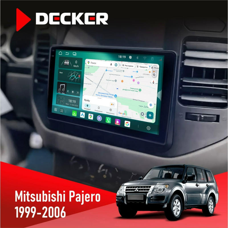 Штатна магнітола Mitsubishi Pajero 1999-2006 Cyclone C9-013 4x64 DSP 4G