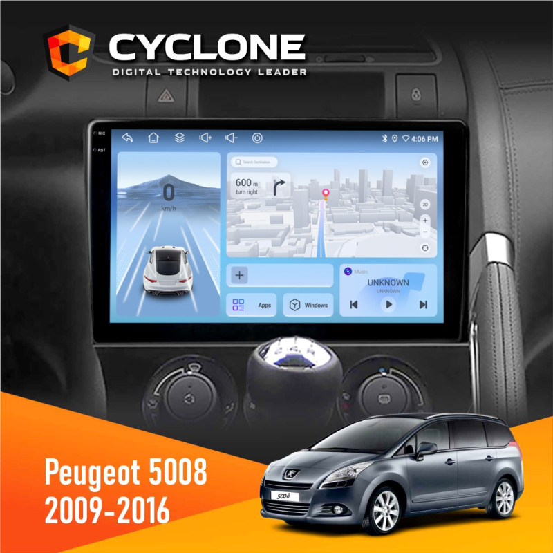 Штатна магнітола Peugeot (5008) 2009-2016 Climate Cyclone C9-012 4x64, DSP, 4G