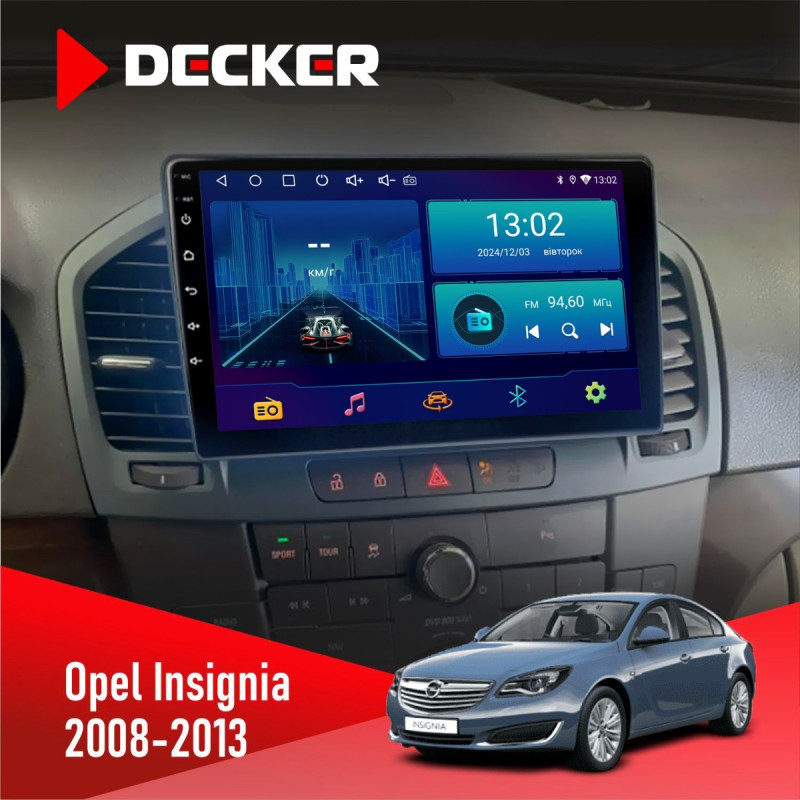 Штатна магнітола Opel Insignia 2008-2013 Decker D9-006 4x64, 4G