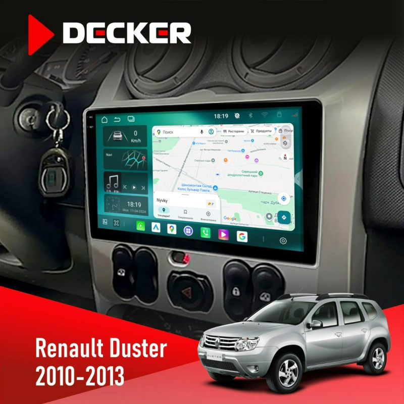 Штатна магнітола Renault Duster 2010-2013 Cyclone C9-013 4x64 DSP 4G