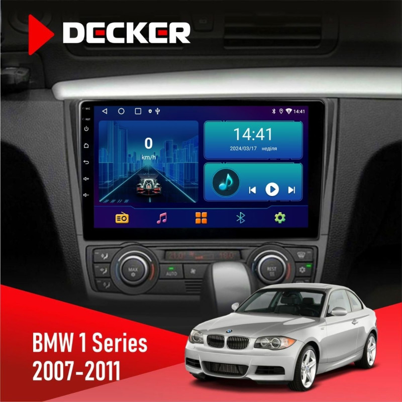 Штатна магнітола BMW 1 Series 2007-2011 Climate Decker D9-006 4x64, 4G