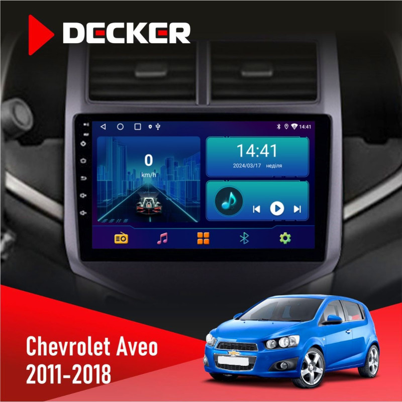 Штатна магнітола Chevrolet Aveo 2011-2018 Decker D9-006 4x64, 4G