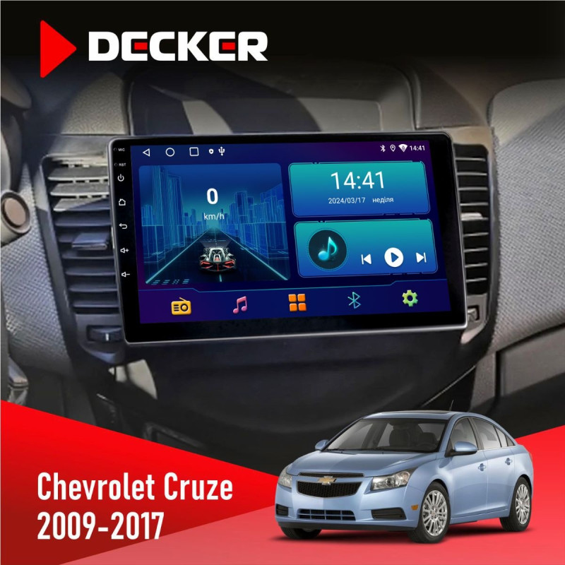 Штатна магнітола Chevrolet Cruze 2009-2018 Decker D9-006 4x64, 4G