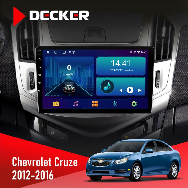 Штатна магнітола Chevrolet Cruze 2012-2016 Decker D9-006 4x64, 4G
