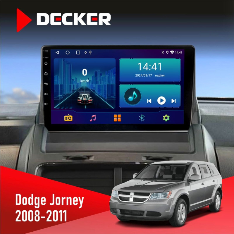 Штатна магнітола Dodge Journey 2008-2011 Decker D9-006 4x64, 4G