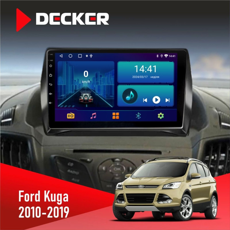 Штатна магнітола Ford Kuga 2013-2019 Decker D9-006 4x64, 4G