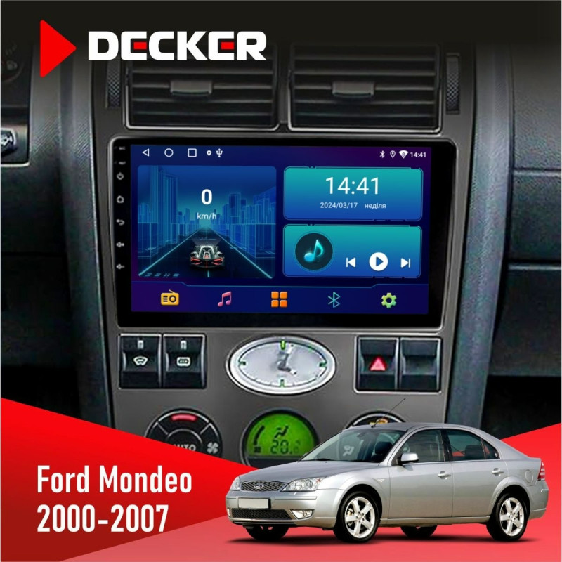 Штатна магнітола Ford Mondeo 2000-2007 Decker D9-006 4x64, 4G