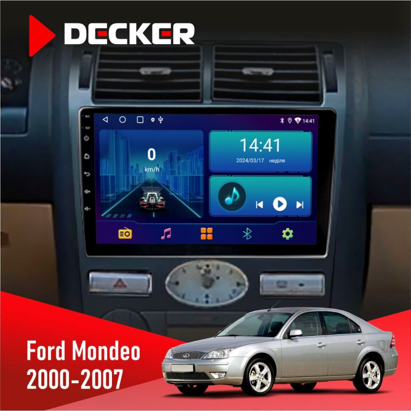 Штатна магнітола Ford Mondeo 2000-2007 Climate Decker D9-006 4x64, 4G
