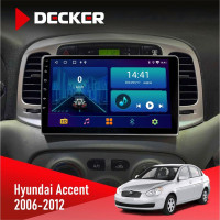 Штатна магнітола Hyundai Accent 2006-2012 Decker D9-006 4x64, 4G