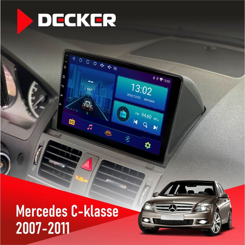 Штатна магнітола Mercedes-Benz C-Class (W204) 2007-2011 Decker D9-006 4x64, 4G