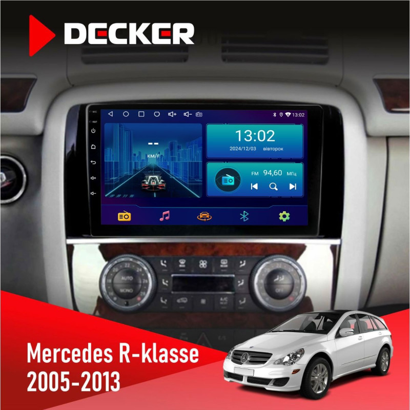 Штатна магнітола Mercedes-Benz R-Class (W251) 2005-2013 Decker D9-006 4x64, 4G