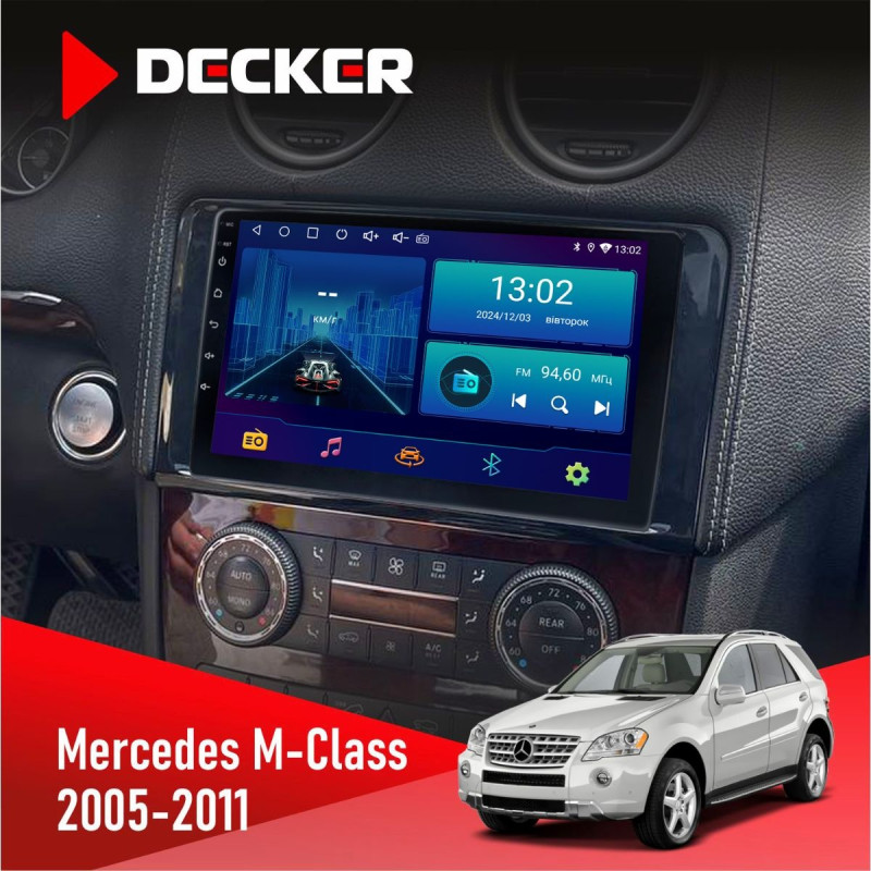 Штатна магнітола Mercedes-Benz ML-Class (W164) 2005-2011 Decker D9-006 4x64, 4G